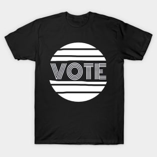 Vote.  Circular Black and White Voting Message for the 2020 US Presidential Election. T-Shirt